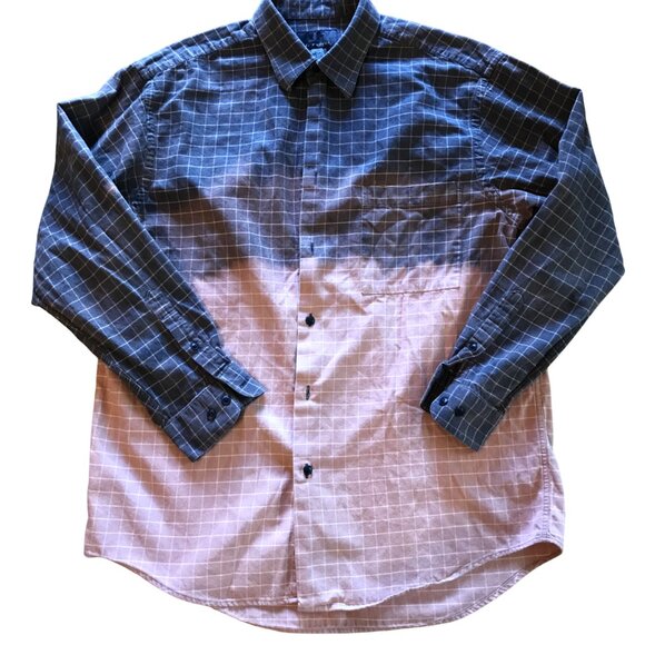 Bleached Flannel Painted Shirt, Size Medium: Upcycled, Autumn Theme Fall Leaves - Picture 7 of 13